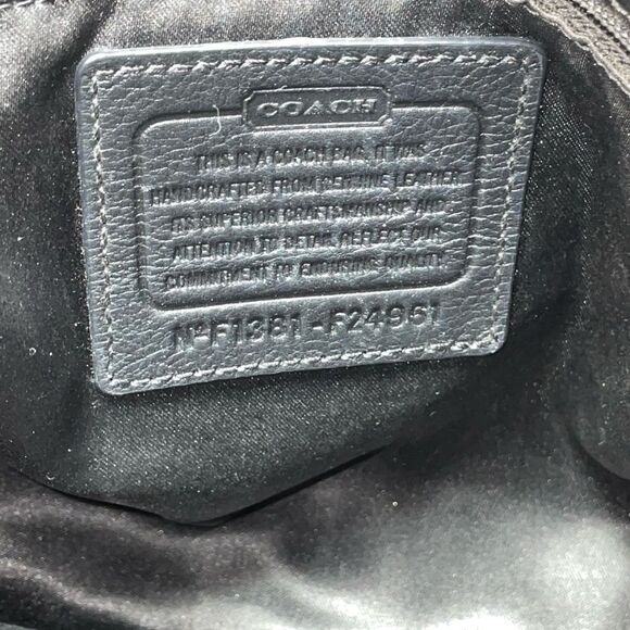 Coach Campbell Belle Black Leather Carryall Tote Shoulder Bag - Picture 10 of 11